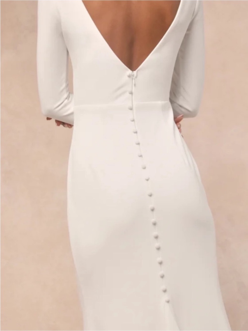 New Lulus Feeling of Forever Elegant Long Sleeve V-Neck Maxi Dress Sz Medium - Picture 6 of 8